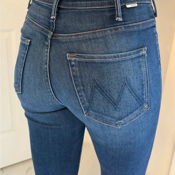 MOTHER Dark Blue Skinny Jeans